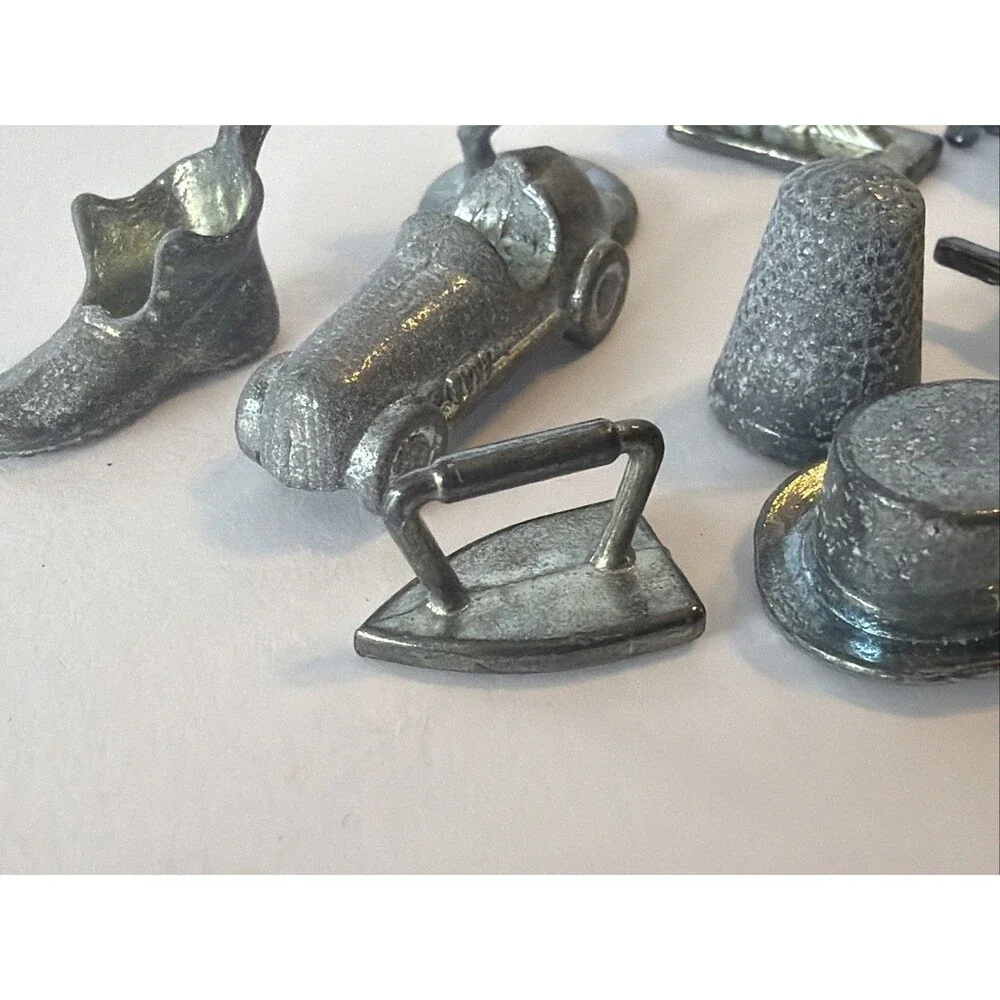 Monopoly Replacement Tokens Battleship Dog Horse Boot Cannon Hat Thimble Vintage